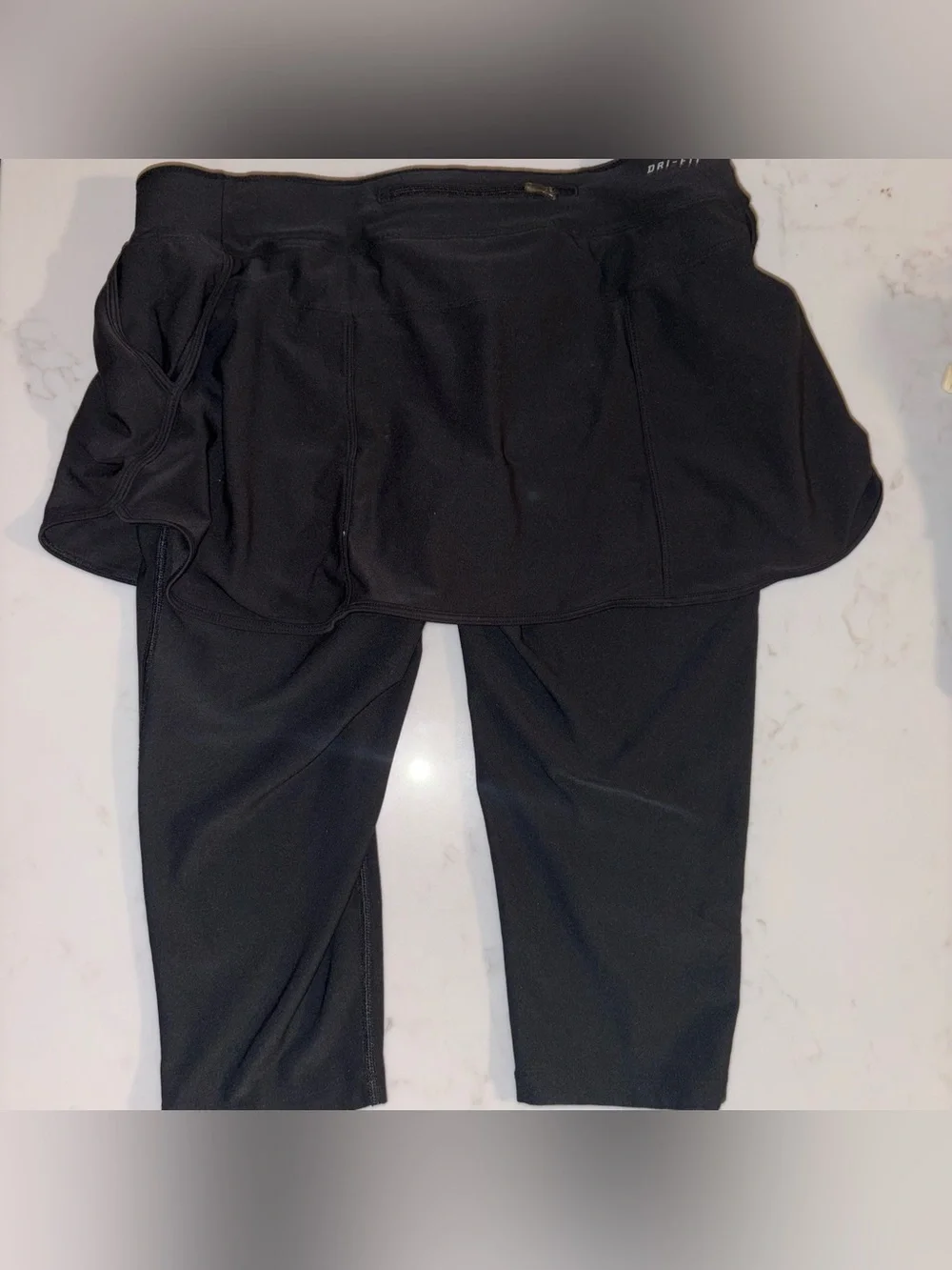 Nike Dri-FIT Black Skirted Capri Leggings